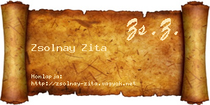 Zsolnay Zita névjegykártya